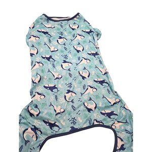 Tooth And Honey Blue Shark Crab Ocean Themed XXL Dog Pajamas